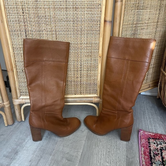 Nine West Tall Leather Heeled Boots size 8 - Picture 1 of 7